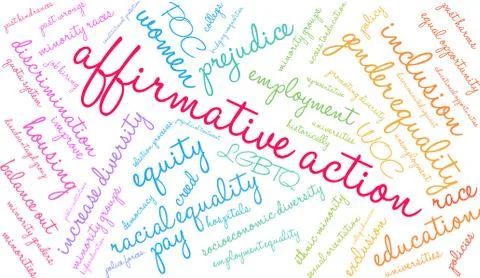 Affirmative Action Word Cloud Stock Illustration