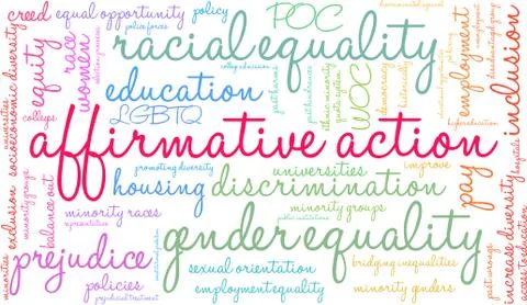 Affirmative Action Word Cloud Ilustração Stock