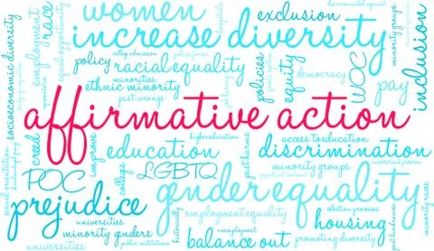 Affirmative Action Word Cloud Stock Illustration