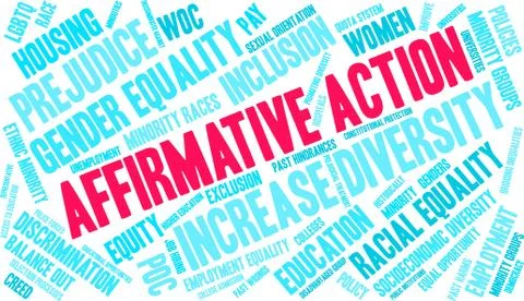 Affirmative Action Word Cloud Stock Illustration