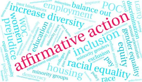 Affirmative Action Word Cloud Stock Illustration