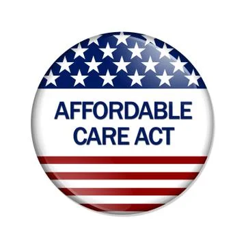 Affordable care act button Ilustração Stock