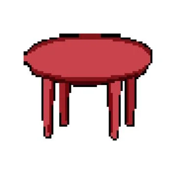 Affordable plastic table pixel art vector illustration Stock Illustration