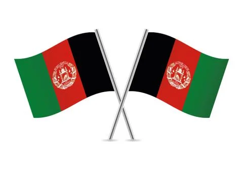 Afganistan flags. Vector illustration. Stock Illustration