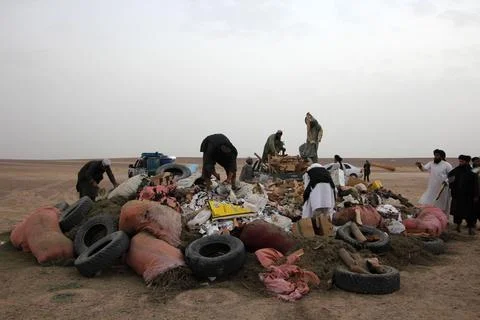 Afghan authorities destroy seized narcotics in Kandahar, Afghanistan - 20 Jul 20 Stock Photos