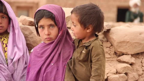 Afghan children Stock Footage 202061070