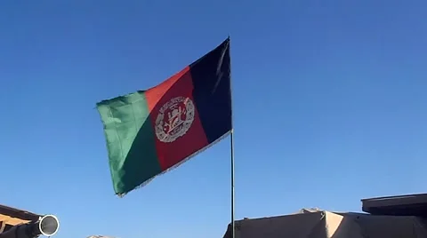 Afghan Flag Stock Footage 40311391