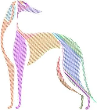 Afghan Hound Dog Scribble Style Illustration Illustrazione stock
