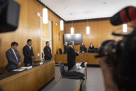 Afghan man faces trial over knife attack in Germany, Aschaffenburg - 16 Oct 2025 Fotos Stock