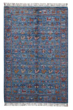 Afghan patterned carpet on a white background Stock Photos