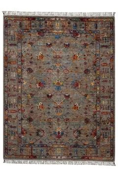 Afghan patterned carpet on a white background Stock Photos