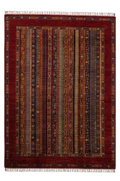 Afghan patterned carpet on a white background Stock Photos