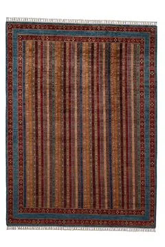 Afghan patterned carpet on a white background Stock Photos