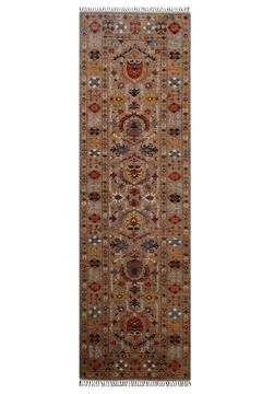 Afghan patterned carpet on a white background Stock Photos