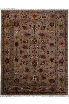 Afghan patterned carpet on a white background Stock Photos