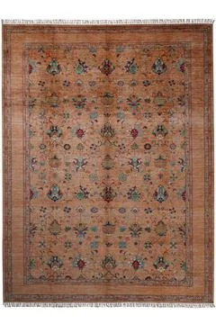 Afghan patterned carpet on a white background Foto stock