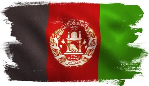 Afghaniastan Flag Stock Illustration