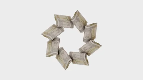 Afghanistan 10 Afghanis 3D Render Stock Footage 345685384