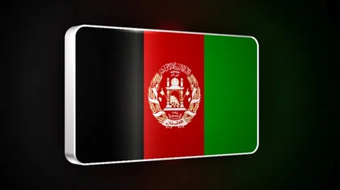 Afghanistan 3d flag Stock Footage 7750039