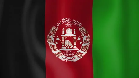 Afghanistan animated flag. Seamless loop. 4K Stock-Footage 145423350