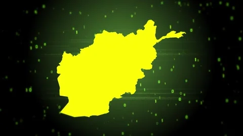Afghanistan Digital Map Intro Stock Footage 247967880