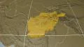 Afghanistan extruded. Bumps. Graticule. 4k or 4k+ Resolution
