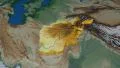 Afghanistan extruded. Bumps shaded. 4k or 4k+ Resolution