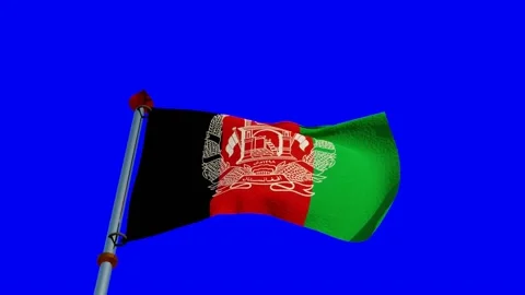 Afghanistan Flag in 3D Stock Footage 142430504