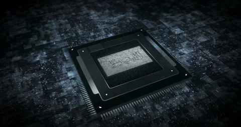 Afghanistan flag on computer cpu Stock Footage 340609076