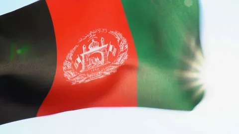 Afghanistan Flag Flapping Video stock 118961020
