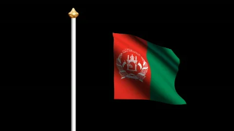 Afghanistan flag Video stock 557108