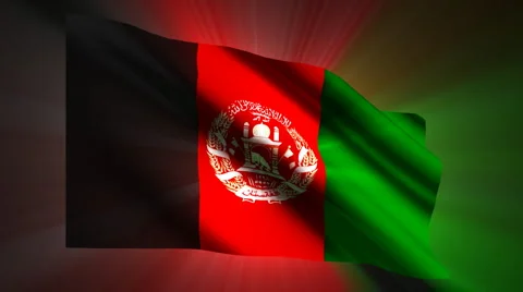 Afghanistan Flag Stock Footage 888342