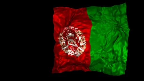 Afghanistan flag Stock Footage 110737982