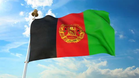 Afghanistan flag Stock Footage 144974438