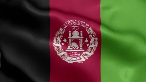 Afghanistan flag Front Stock Footage 318661139
