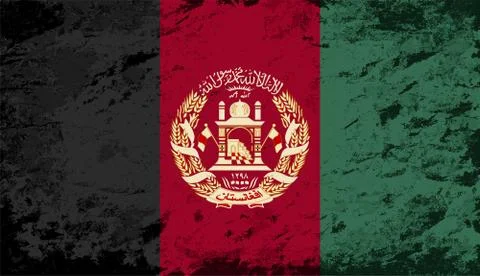 Afghanistan flag. Grunge background. Vector illustration Stock Illustration