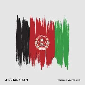 Afghanistan Flag Stock Illustration