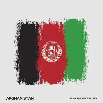 Afghanistan Flag Stock Illustration