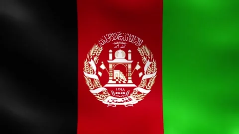 Afghanistan Flag Seamless Looping Background Stockbeeldmateriaal 339288005