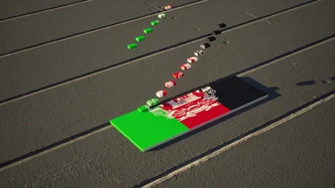 Afghanistan Flag - Slow Motion Stock Footage 318672864