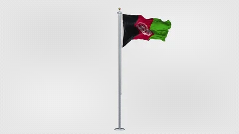 The Afghanistan flag is waving. Stockbeeldmateriaal 296140214