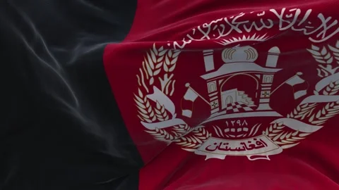 The Afghanistan flag is waving. Stock-Footage 296141968