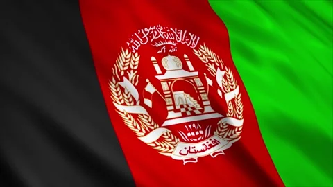 Afghanistan Flag waving in the wind Stock Footage 236427398