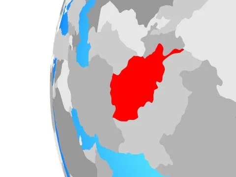 Afghanistan on globe Illustrazione stock