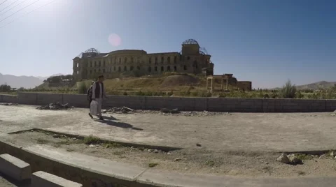 AFGHANISTAN KABUL DARULAMAN PALACE | Stock Video | Pond5