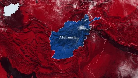 AFGHANISTAN MAP  2D 4K Stock Footage 327602639