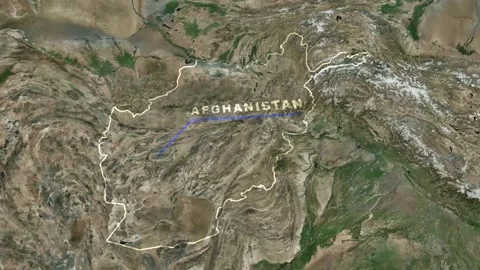 Afghanistan Map Animation Video stock 273236860