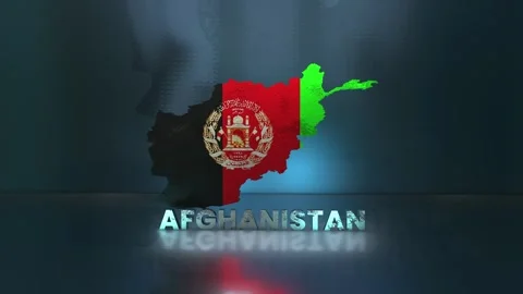 Afghanistan Map Stock Footage 283070813