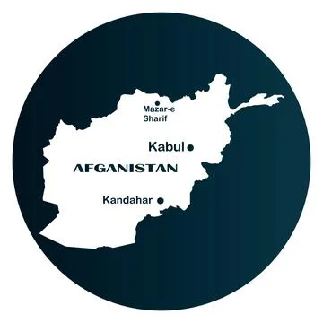 Afghanistan map icon Stock Illustration