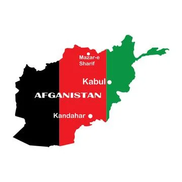 Afghanistan map icon Stock Illustration